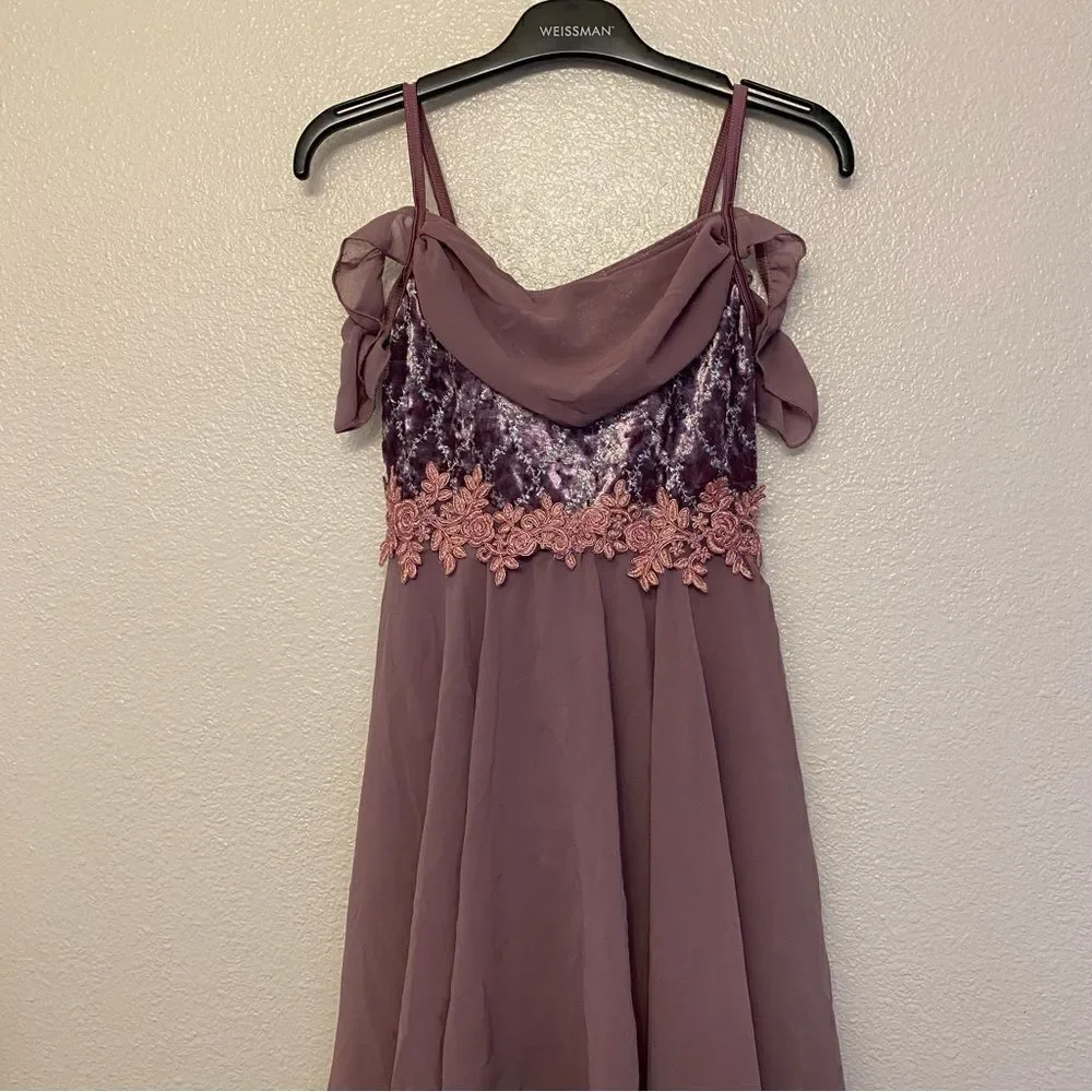 WEISSMAN Dance Costume mauve lavender Fate And Destiny 12752 Child MC 10/12
